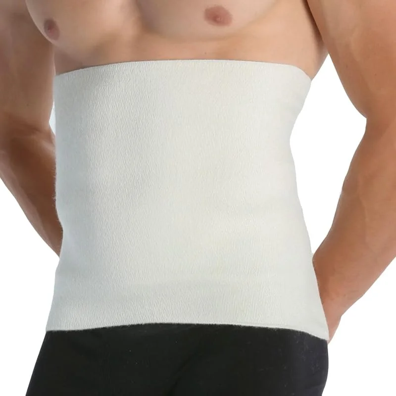 Easy8 – XXL Pancera Uomo Donna in Lana e Cotone, Fascia Elastica Lombare — Abbigliamento riscaldato