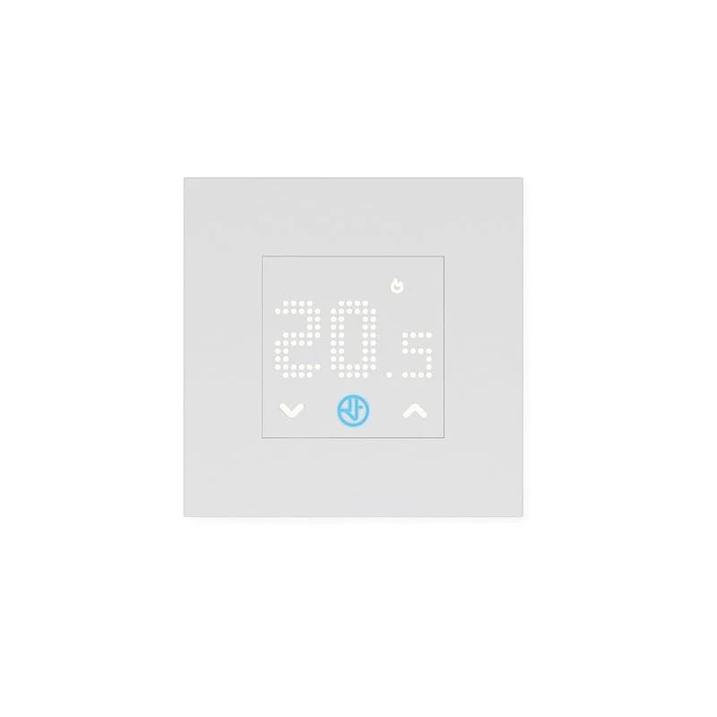 Finder Termostato da Incasso Tipo 1T.T1 Alimentazione 110…230 V AC. Modalità notte impostabile e temporizzabile. Display a LED dal design essenziale. Colore Bianco — Riscaldamento