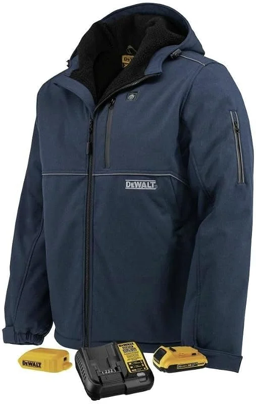 DeWALT Standard Soft Shell Heated Jacket, Navy Blue, Medium — Abbigliamento riscaldato