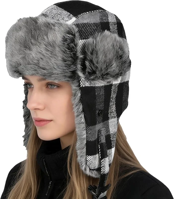 Générique Chapka riscaldata, Caldo e morbido in peluche a tre regolazioni, Cappello trapper invernale con riscaldamento USB - per lui e lei uomini donne adulti in bicicletta a piedi navetta pesca — Abbigliamento riscaldato