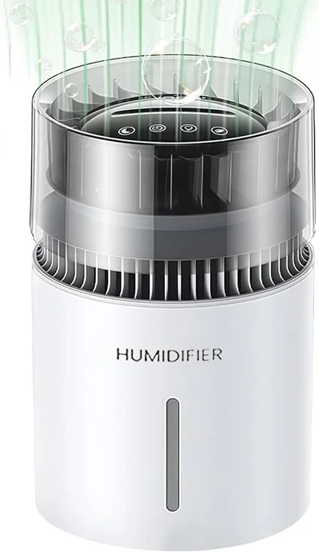 Umidificatore evaporativo - Diffusore di umidità silenzioso da 5 litri, umidificatore da tavolo multilivello, Idratante da tavolo di grande capacità per il comodino da viaggio del dormitorio della sc