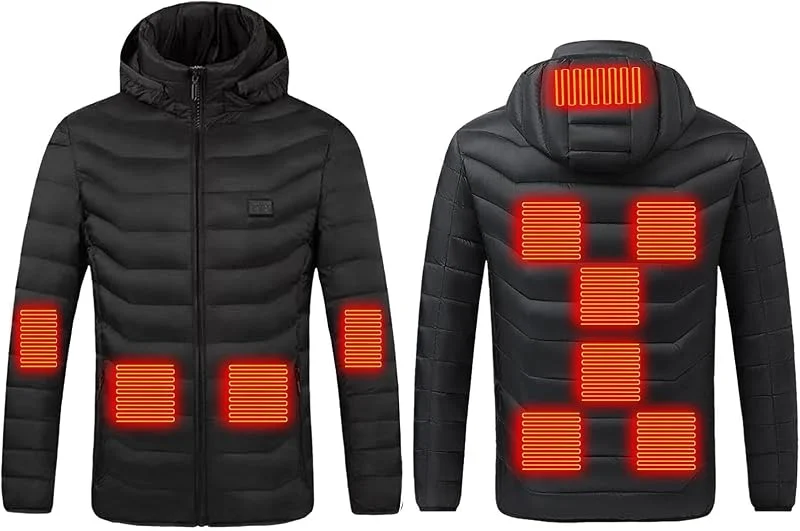 HAOLEI Giacca Riscaldata per Uomo e Donna 3 Temperature Giacche Riscaldate 19 Zone Giubbotto Riscaldato Uomo Moto Sci Caccia all'aperto in Campeggio (Senza Batteria) — Abbigliamento riscaldato