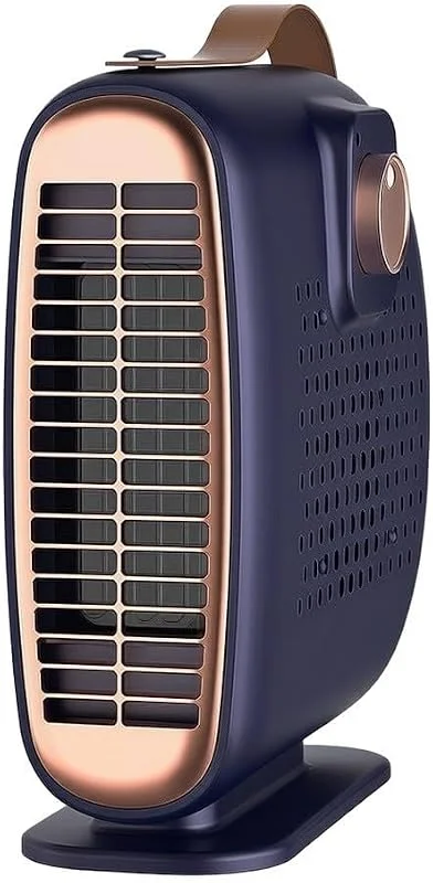 Termoventilatore 500W per portatile con Telecomando, per riscaldatore Elettrico Ceramico Silenzioso per Bagno e Camera, Timer 18H, Modalità Eco, 26x11x27cm(Blue) — Riscaldamento