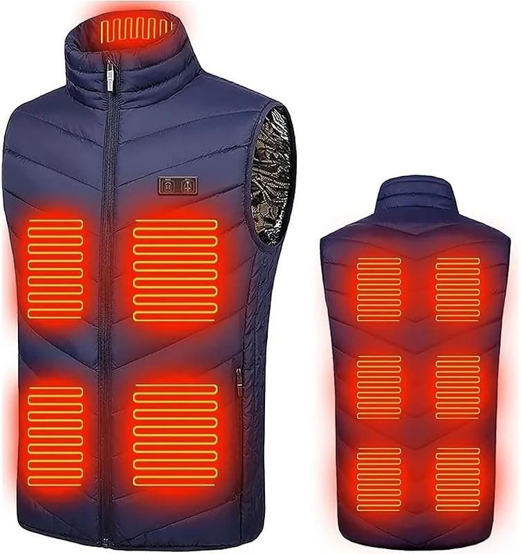 Gilet Riscaldato Donna USB Giubbotto Riscaldato da Lavoro Invernale Giubbino Riscaldato Caccia Termico Smanicato Riscaldato Moto Pile Giacca Riscaldata Gilet Riscaldante Senza Maniche — Abbigliamento riscaldato