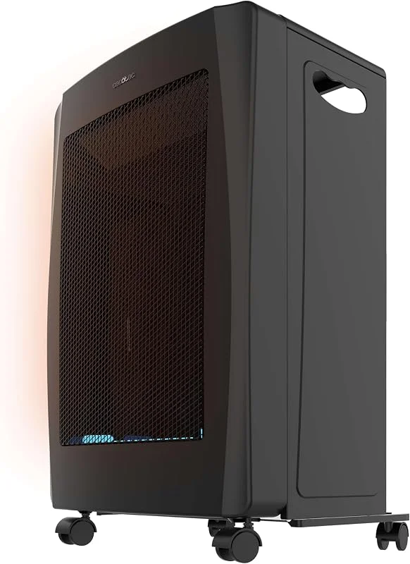 Cecotec Stufa a Gas Fiamma Blu Pieghevole ReadyWarm 4500 BlueFlame Foldable. 4200W, 2 Livelli Potenza, Accensione Piezoelettrica, Triplo Sistema Sicurezza, Bombole 15Kg — Riscaldamento