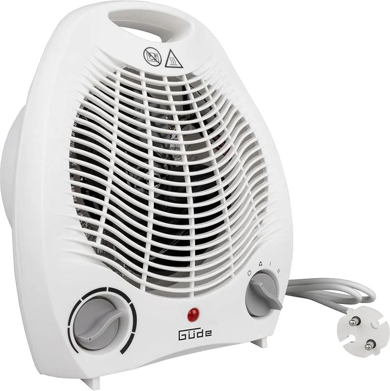 Güde 85175 Termoventilatore GH 2000 (2000 W, 2 livelli (1000, 2000 W), funzione ventilatore, potenza del ventilatore 75 m³, h, termostato continuo, protezione da surriscaldamento e ribaltamento