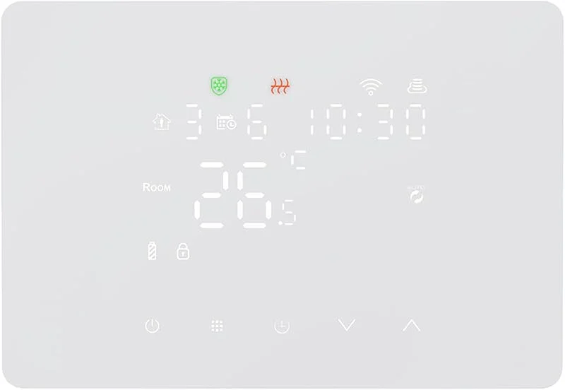 Termostato WiFi per Caldaia a Gas, Termostato Caldaia da parete, Cronotermostato Digitale Programmabile, Funzione INVERNO, ESTATE, Display LCD Touch Riscaldamento Domestico (100-240V)
