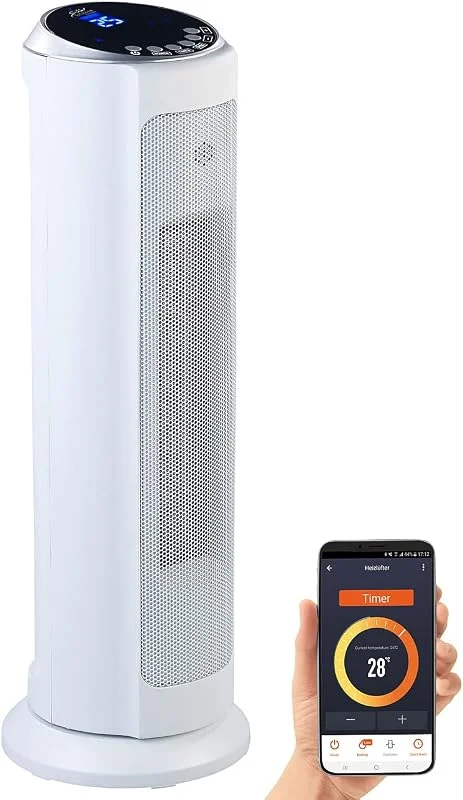 Sichler Haushaltsgeräte termoventilatore in ceramica WiFi a torre 2000 W, compatibile Alexa e Google Assistant — Riscaldamento