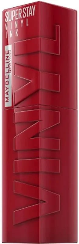 Maybelline New York Tinta Labbra a Lunga Tenuta Superstay Vinyl Ink, Per un Effetto Vinilico fino a 16H, Finish Luminoso e Senza Sbavature, Formula Vegana, Tonalità: 10 LIPPY — Trucco