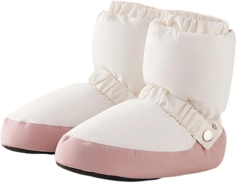 Hixingo Stivaletti Danza Riscaldamento, 34-45 Stivaletti Scaldapiedi Danza Caldo Inverno Scarpe da Ballo Donna Warm Up Stivali da Balletto per Invernali Allenamento — Abbigliamento riscaldato