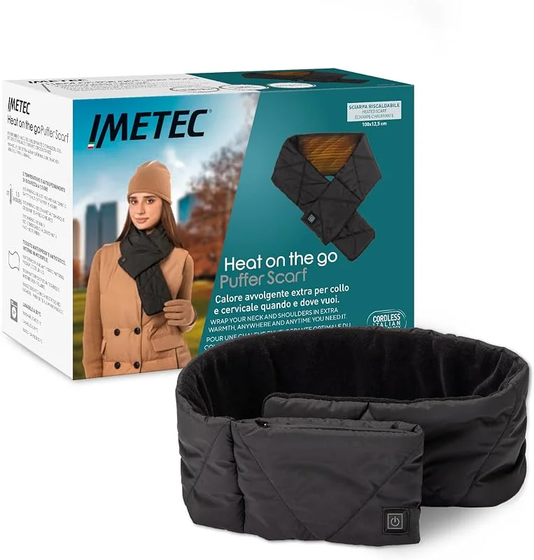 Imetec Heat On The Go – Sciarpa riscaldante cordless nera — Riscaldamento
