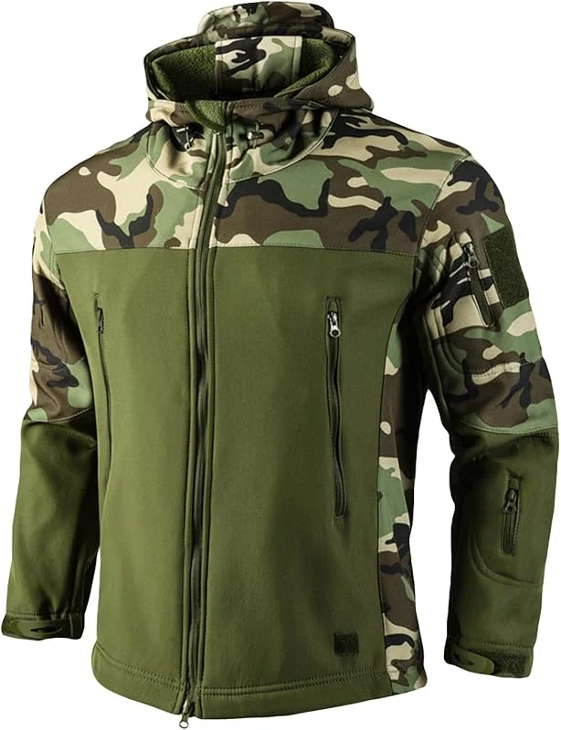 Generico Softshell Uomo Casual Con Tasche Invernali Camera Caldo Mimetico — Abbigliamento riscaldato