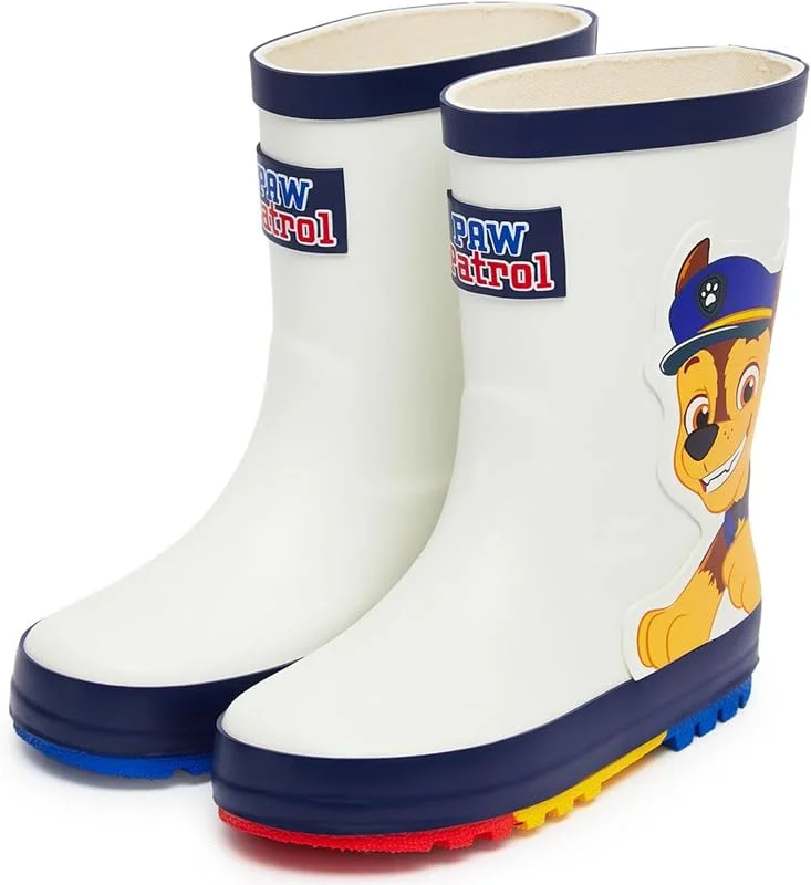 Paw Patrol Stivali di gomma Wellington per bambini ragazzi Chase Marshall pioggia neve stivali, Multi, 25 EU — Abbigliamento riscaldato