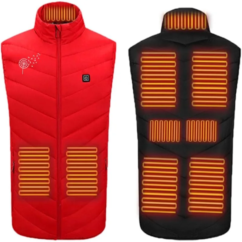 HEONSATI Gilet Riscaldato Uomo Moto Giacche Termoriscaldato Curvy Giubbotti Senza Maniche Termica Giubotti Caldo Gilet Riscaldati Uomo Giacchetto Invernali Slim Fit Gilet Riscaldato Uomo Lavoro — Abbigliamento riscaldato