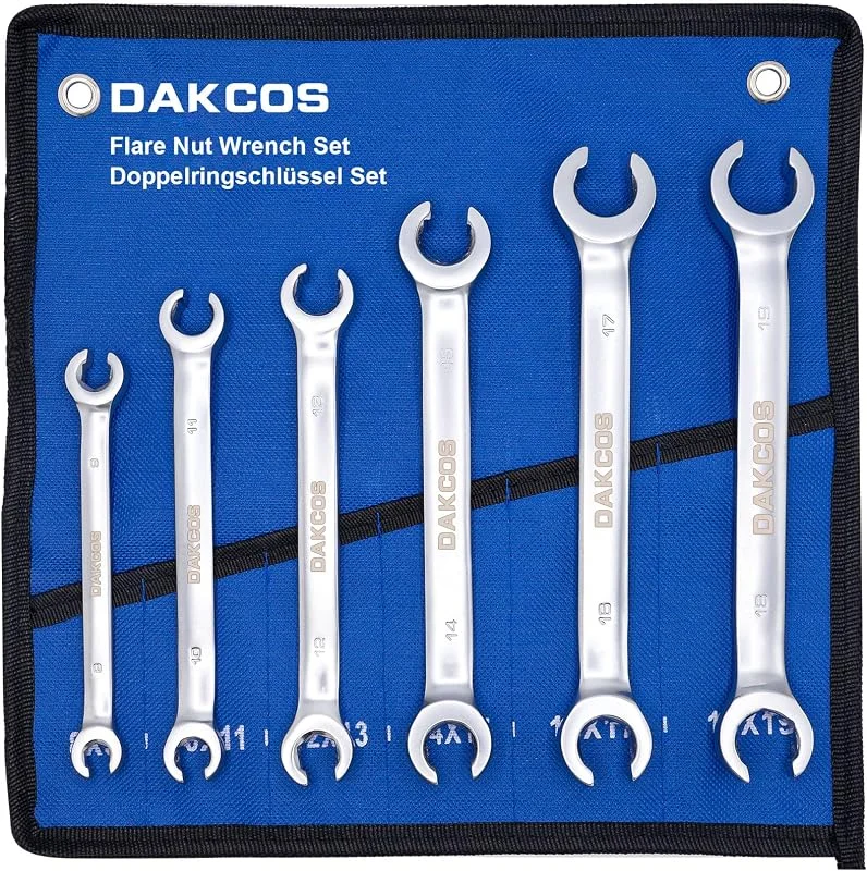 DAKCOS Set 6 Chiavi Tubo Doppia Aperta 8x9 10x11 12x13 14x15 16x17 18x19mm — Riscaldamento