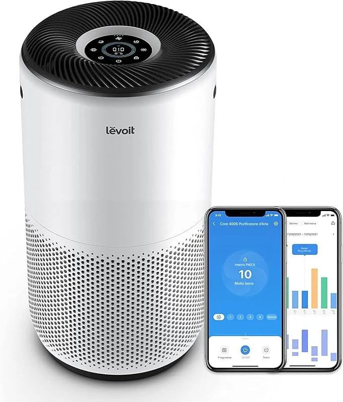 Levoit Purificatore d'Aria Smart con Display PM2.5, CADR 433m³, h, 90㎡ — Umidificatore