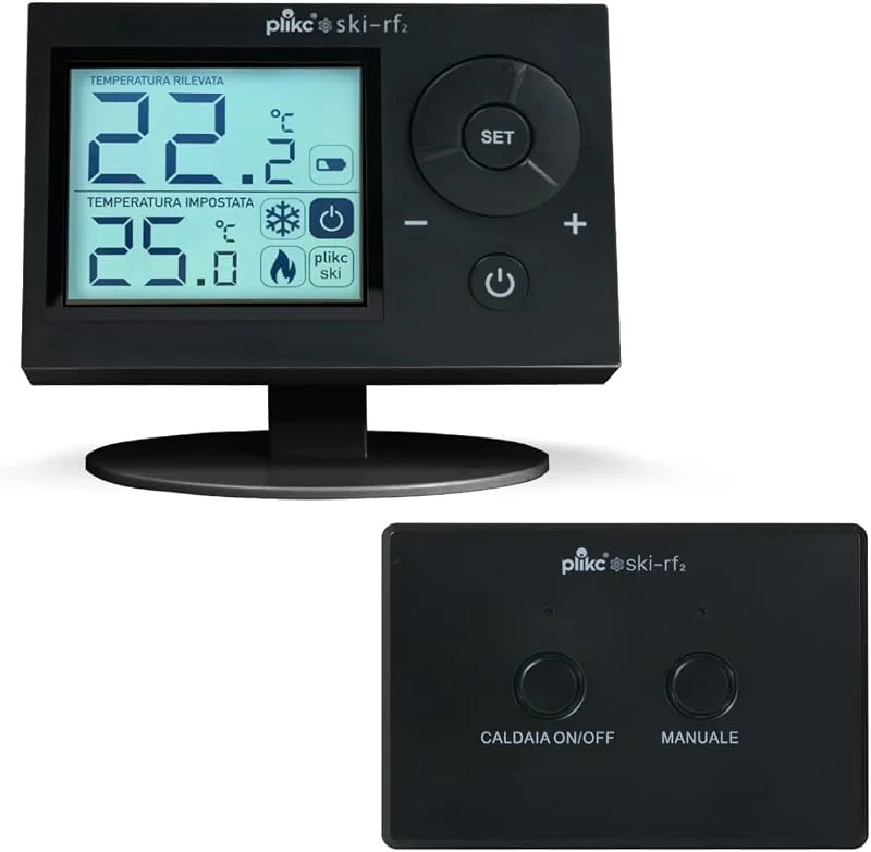 Termostato ambiente digitale SKI 2 RF (Nero Wireless) — Riscaldamento