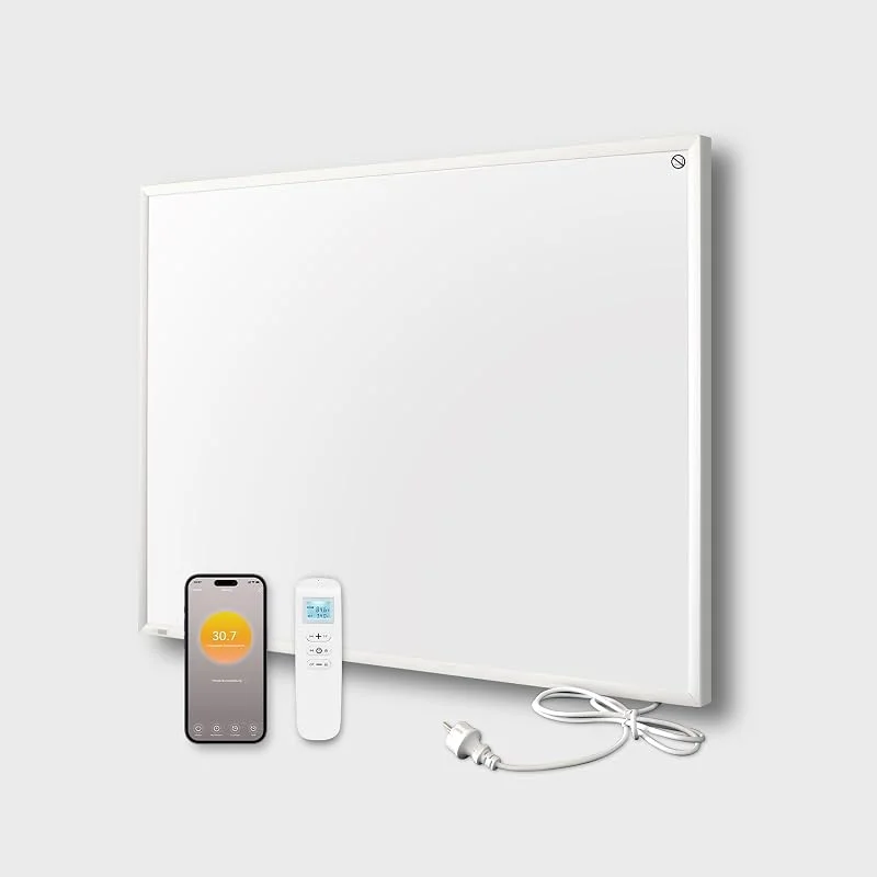 Byecold Riscaldamento a infrarossi con termostato 580 Watt, controllo remoto app, montaggio a parete a infrarossi, riscaldamento elettrico a risparmio energetico, riscaldamento a parete, pannello