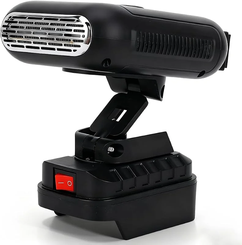 Riscaldamento a batteria, termoventilatore a batteria, per auto con batteria, flip di 90°, 2 USB, portatile, compatibile con BL1830, BL1850, BL1840, BL1845, BL1815, BL1820, BL1860B