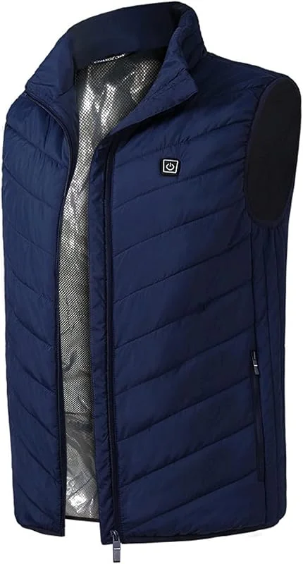 MaNMaNing Gilet con Sistema di Riscaldamento a Batteria USB Due Aree Termiche Controllo Individuale per Uomo e Donna Ideale per Sport Invernali e Attività all'Aperto con Materiale Caldo Isolante — Abbigliamento riscaldato
