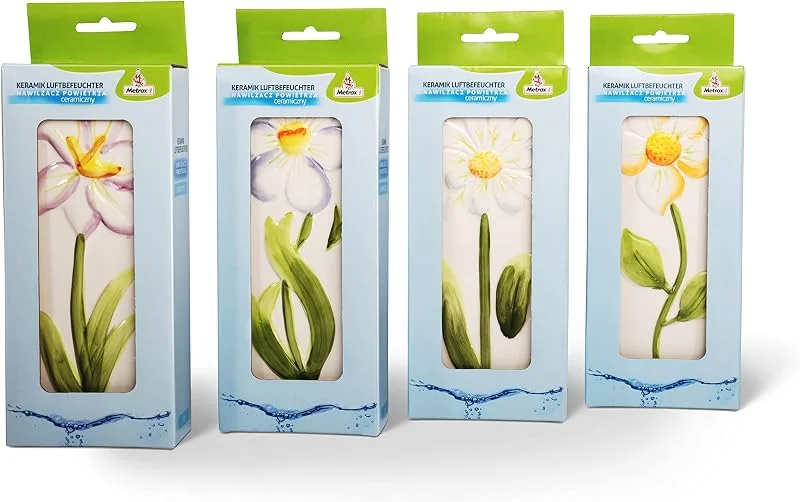 Metrox Evaporatore in ceramica 316 "Fiori" (con gancio, contenuto: 220 ml, dimensioni: 20, 5 x 8 x 3, 5 cm) 1414 — Umidificatore