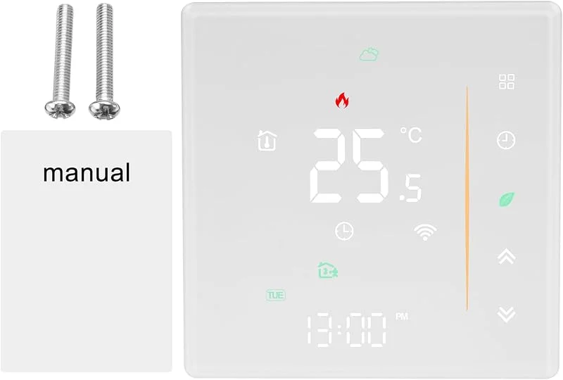 Jadeshay Termostato Caldaia WiFi Termostato Digitale Programmabile 5+1+1 Giorni con Schermo LCD Contatto Pulito 5A 230V Compatibile con Alexa e Google Home Controllo Remoto tramite Smart Life — Riscaldamento