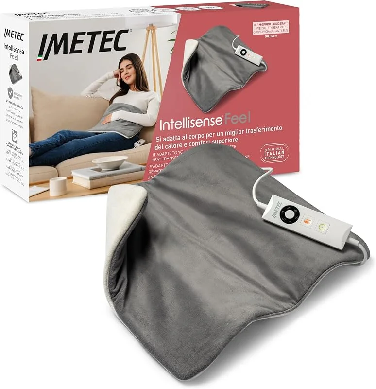 Imetec Intellisense Feel – Termoforo ponderato per schiena e addome — Riscaldamento