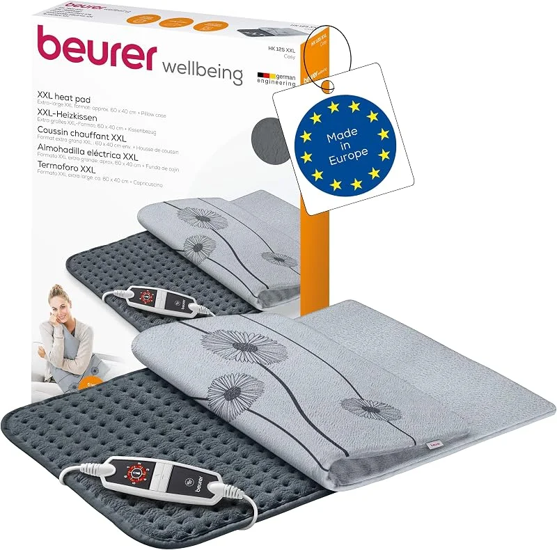 Beurer HK 125 Cosy Termoforo formato XXL con 6 Livelli di Temperatura regolabili, riscaldamento rapido e sistema di sicurezza anti surriscaldamento