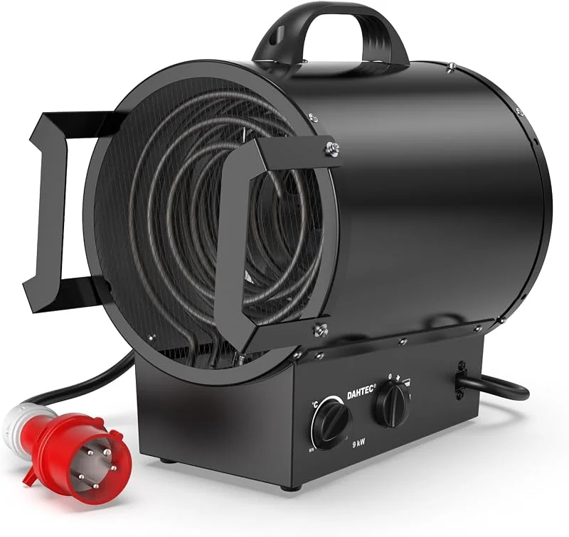 DAHTEC Termoventilatore Industriale 9 kW 400 V Stufetta Elettrica Portatile — Riscaldamento