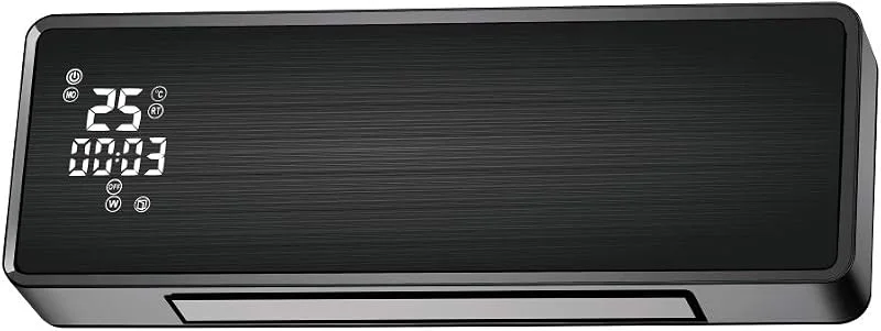 PUR LINE, Riscaldatore split in ceramica con WiFi e frontale in vetro nero, Riscaldatore split con controllo intelligente e design elegante — Riscaldamento