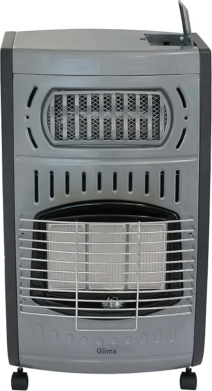 QLIMA Stufa a gas ventilata GH 3062 RF - accensione piezo elettrico - fino a 82 m2 - vano porta bombola (max. 15 Kg) - dispositivo di sicurezza - classe A - kit regolatore incluso — Riscaldamento