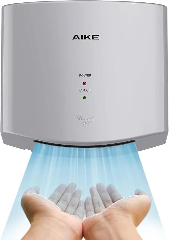 AIKE Air Wiper Asciugamani Compatto, Asciugamani Elettrico Bagno Potente — Riscaldamento