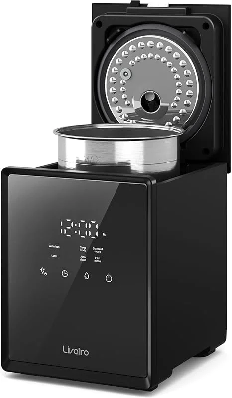 Livatro Umidificatore Ambiente Top Fill, 3L Umidificatore a Vapore Caldo in Acciaio Inox, Riduce del 99, 97% dei Batteri, Timer e Modalità Sonno, per Bambini, Ufficio, Camera da Letto, Salotto