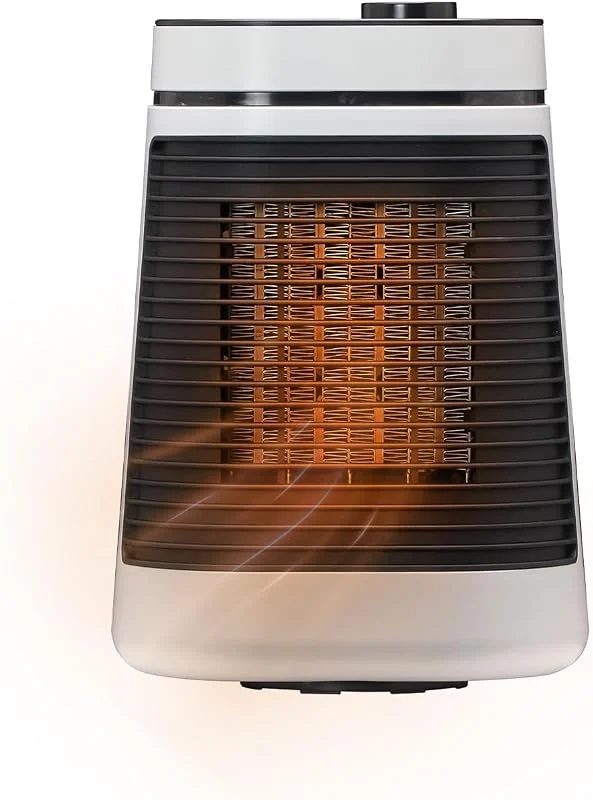 Avilia Termoventilatore da Tavolo con Funzione Oscillante 1500W - Termostato Regolabile e 2 Livelli di Potenza per un Controllo Preciso dell Temperatura - Ideale per Riscaldare Camera, Bagno o Ufficio — Riscaldamento