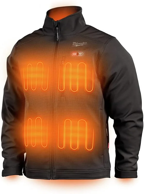 Milwaukee 204B-21M M12 TOUGHSHELL Lithium-Ion Cordless Heated Jacket (3 Ah) - Medium, Black — Abbigliamento riscaldato