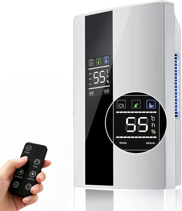 Deumidificatore e purificatore d'aria 2 in 1, deumidificatore professionale