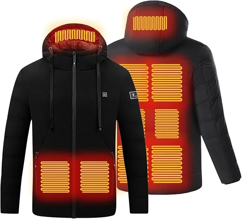 2024 Gilet Riscaldato Uomo Donna, Giacca Riscaldata USB, Giubbotto Riscaldato Elettrici Offerte, con 3 Temperature, 11 Zone di Riscaldamento, Lavabile, per Caccia Moto Sci e Campeggio (Senza Batteria) — Abbigliamento riscaldato