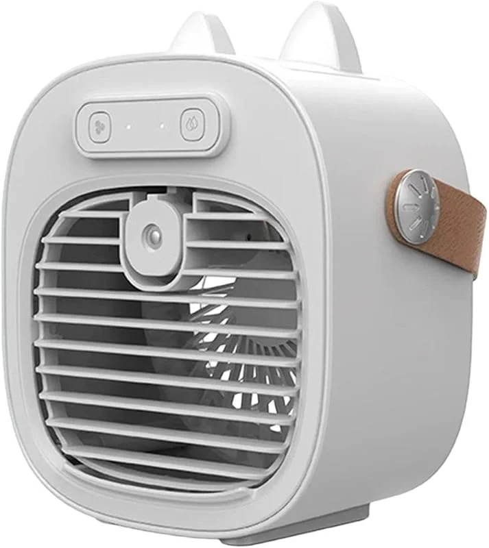 Générique Ventilatore portatile Con Umidificatore USB Ricaricabile