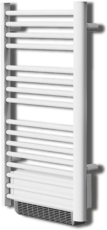 BESTHERM Scaldasalviette elettrico senza fluido con soffiaggio 500 W + 1000 W H.100, 5 x L 54 cm HESTIA bianco — Riscaldamento