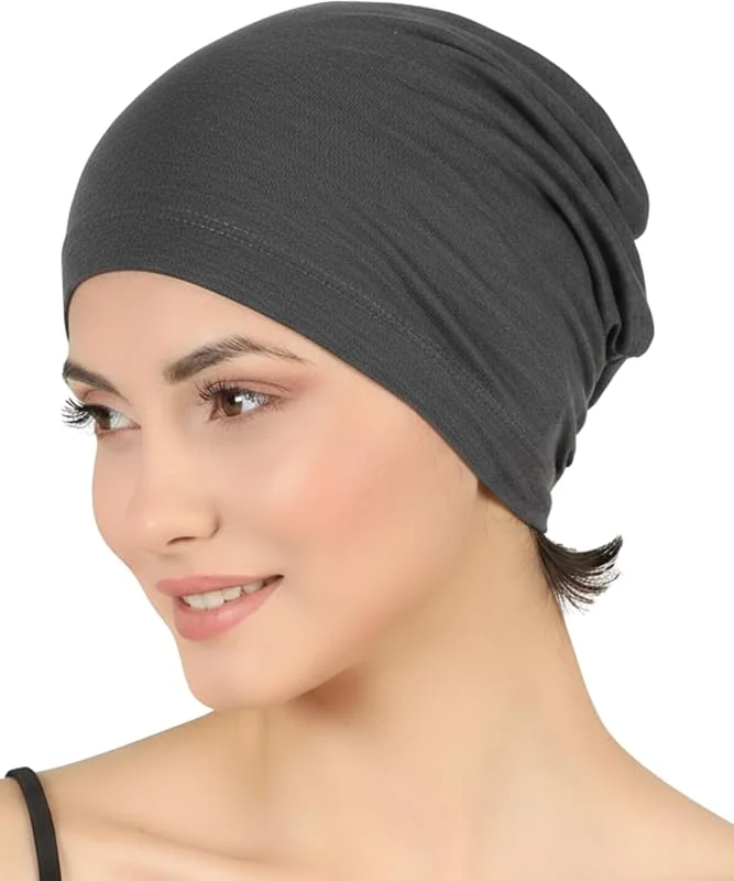 Deresina Cuffia Frontale con Gioielli per la Perdita dei Capelli, Chemioterapia - Copricapo Oncologico in Cotone e Bamboo — Abbigliamento riscaldato