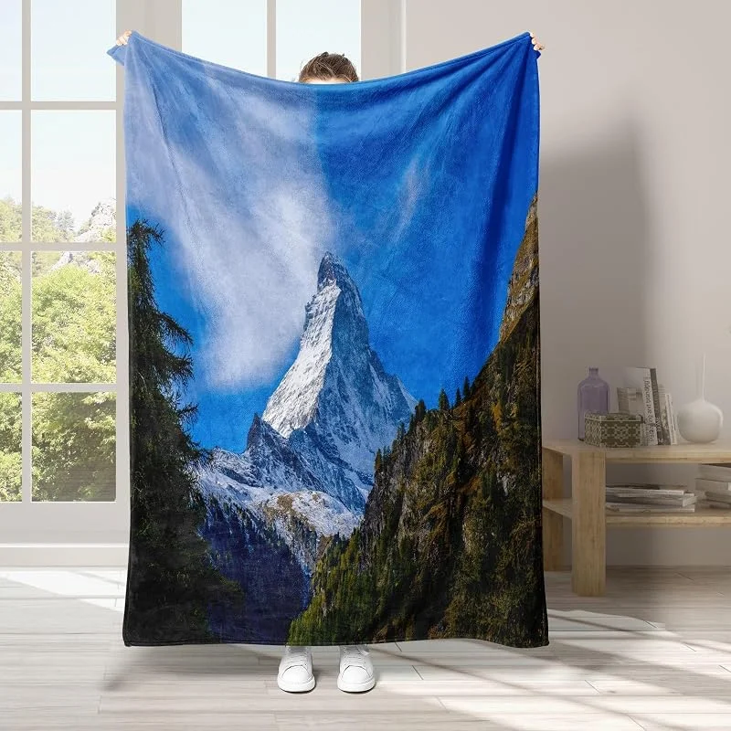 Cielo Coperta di Flanella 220x240cm, Albero Blanket Morbido Caldo e Confortevole, Modello di Copert con Stampa 3D, Adatto a Tutte le Stagioni — Riscaldamento