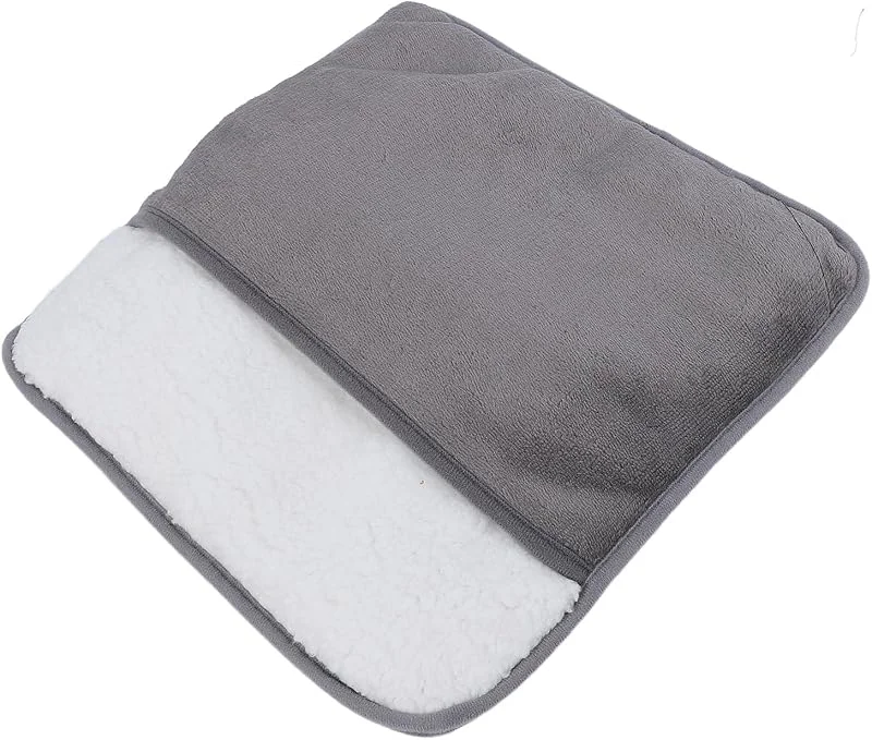 Riscaldapiedi USB, Tappetino Termico Morbidissimo Pieghevole, Riscaldamento Rapido a Basso Consumo Energetico, in Cotone Morbido per Letto, Ufficio, Casa, Bianco, 1 Pezzo