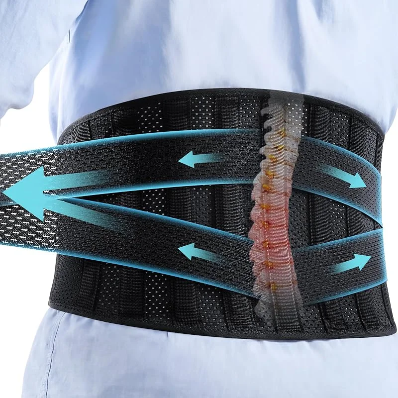 CAMBIVO Cintura Lombare con 9 Stecche e Compressione Regolabile, L — Abbigliamento riscaldato