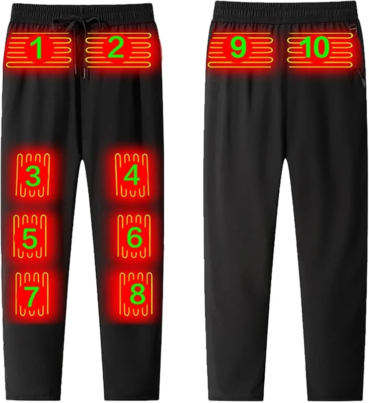 Pantaloni riscaldati da uomo con fodera termica per attività all'aperto, jogging, tempo libero, traspiranti, con funzione di riscaldamento USB, pantaloni invernali per il tempo libero, versatili, per — Abbigliamento riscaldato