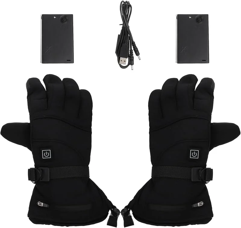 Guanti Riscaldati Touch Screen da Moto 3, 7 V, Nero — Abbigliamento riscaldato
