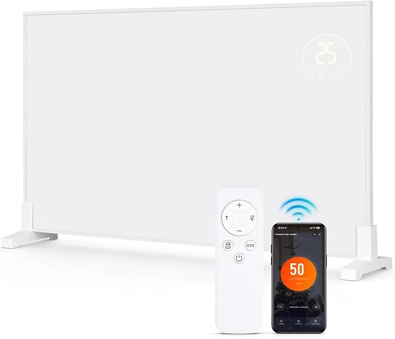 Riscaldamento a infrarossi da 300 W con app, telecomando, montaggio