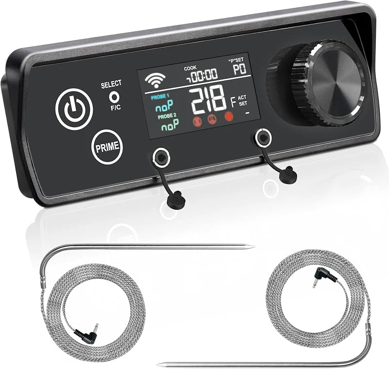 WiFi PID Termostato Digitale Regolatore Rettangolare per Pit Boss 300-1600 Legno Pellet Grill Parti di Ricambio Navigatore Sportsman Pro Series Pannello di Controllo Termometro Sonda Carne Accessori — Riscaldamento