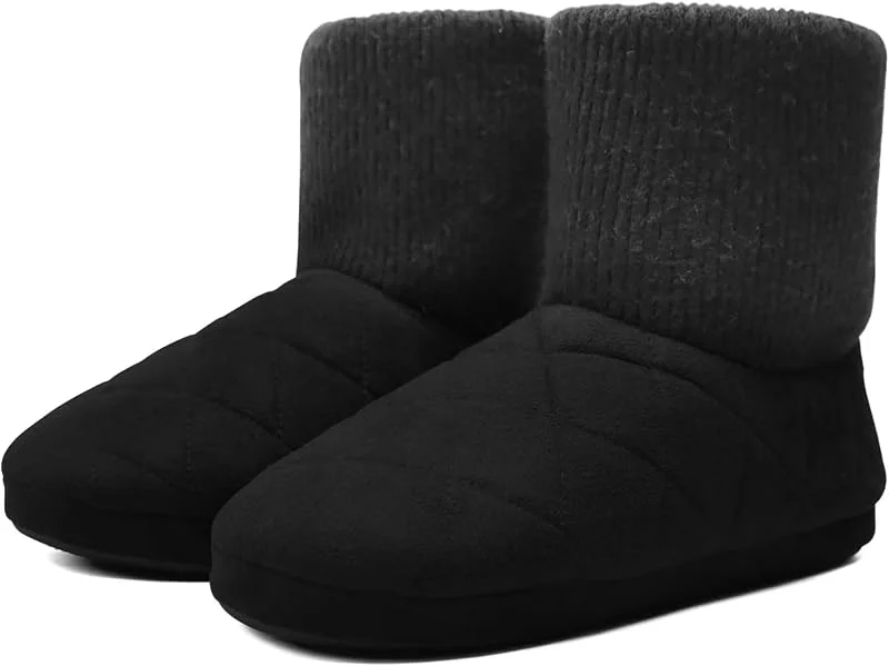 KuaiLu Pantofole Stivaletti Uomo Invernali Chiuse Calde Peluche Antiscivolo — Abbigliamento riscaldato