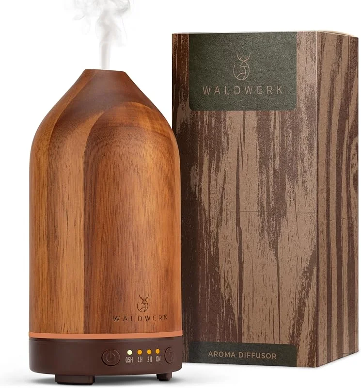 WALDWERK Diffusore di Oli essenziali (100ml) in pregiato legno di acacia – Diffusore di aromi per un ambiente piacevole – Diffusore per oli essenziali – Diffusore profumo ambiente — Casa e cucina