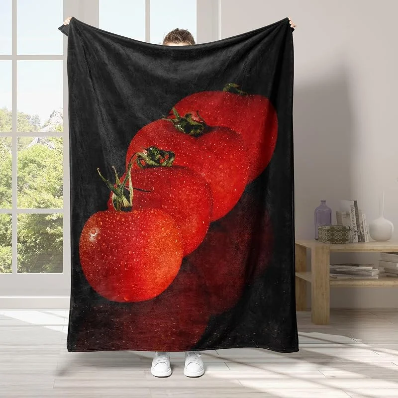Rugiada Coperta di Flanella 220x240cm, Frutta Blanket Morbido Caldo e Confortevole, Modello di Copert con Stampa 3D, Adatto a Tutte le Stagioni — Riscaldamento